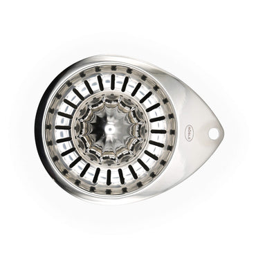 Stainless steel juicer on a white background