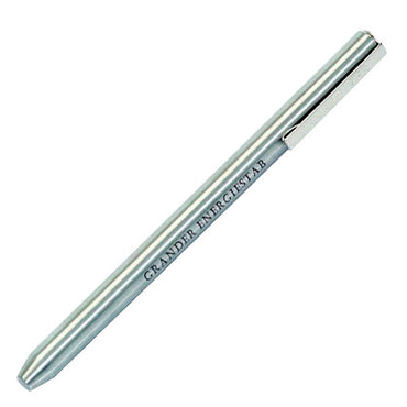 Silver pen with 'Grander Energies' branding on a white background
