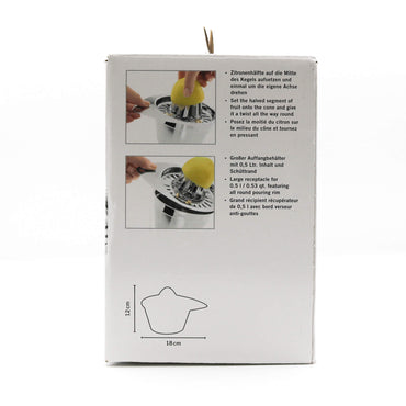 Product packaging with instructions and measurements on a white background