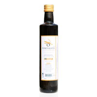 Bottle of Portugues olive oil on a white background